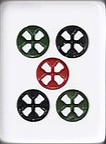 Dot 5 mahjong tile